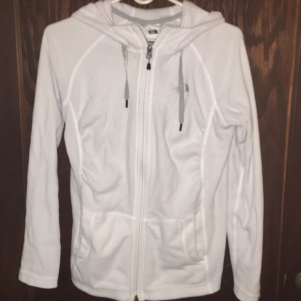 White North Face jacket with hood